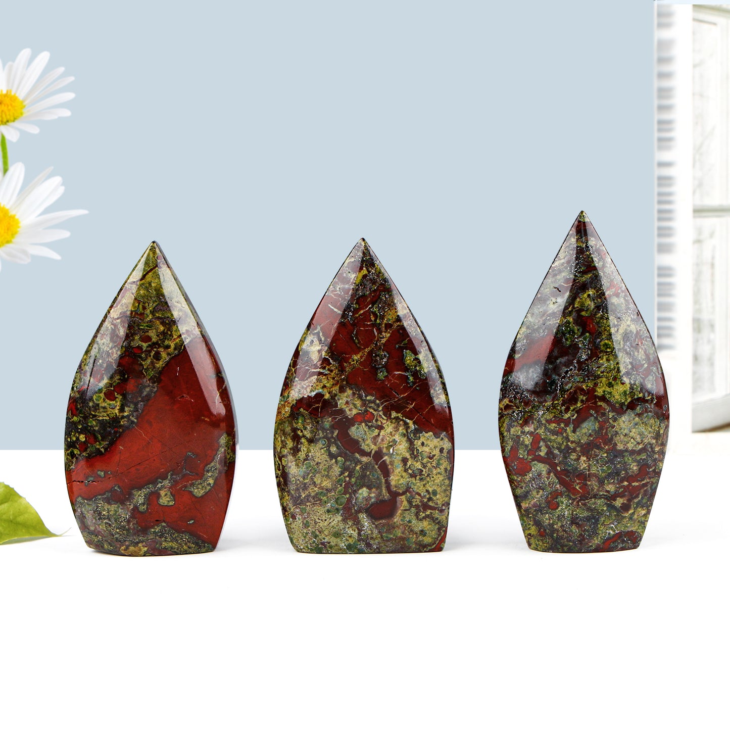 Natural Brazilian Blood Stone Ornament Heal ing Gemstone Home Decor