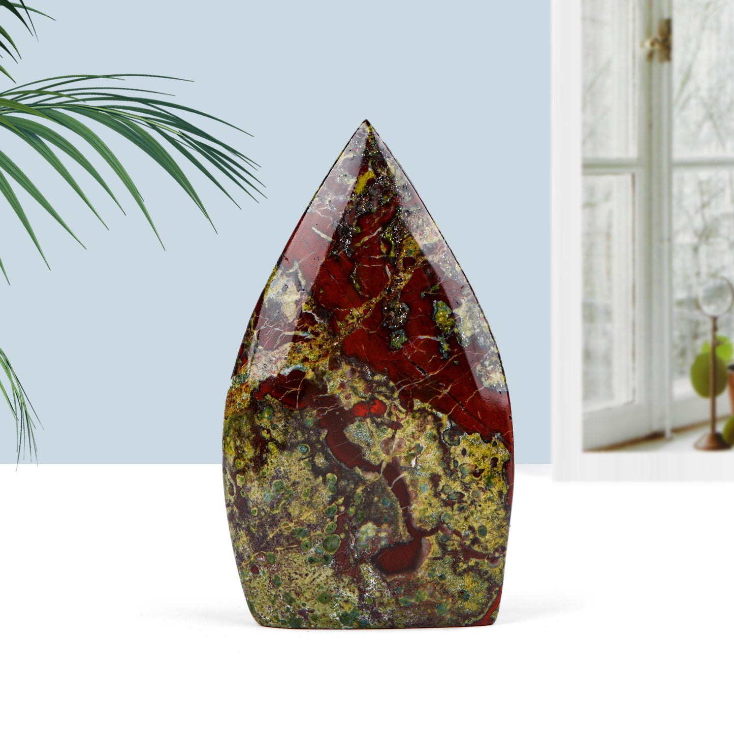Natural Brazilian Blood Stone Ornament Heal ing Gemstone Home Decor