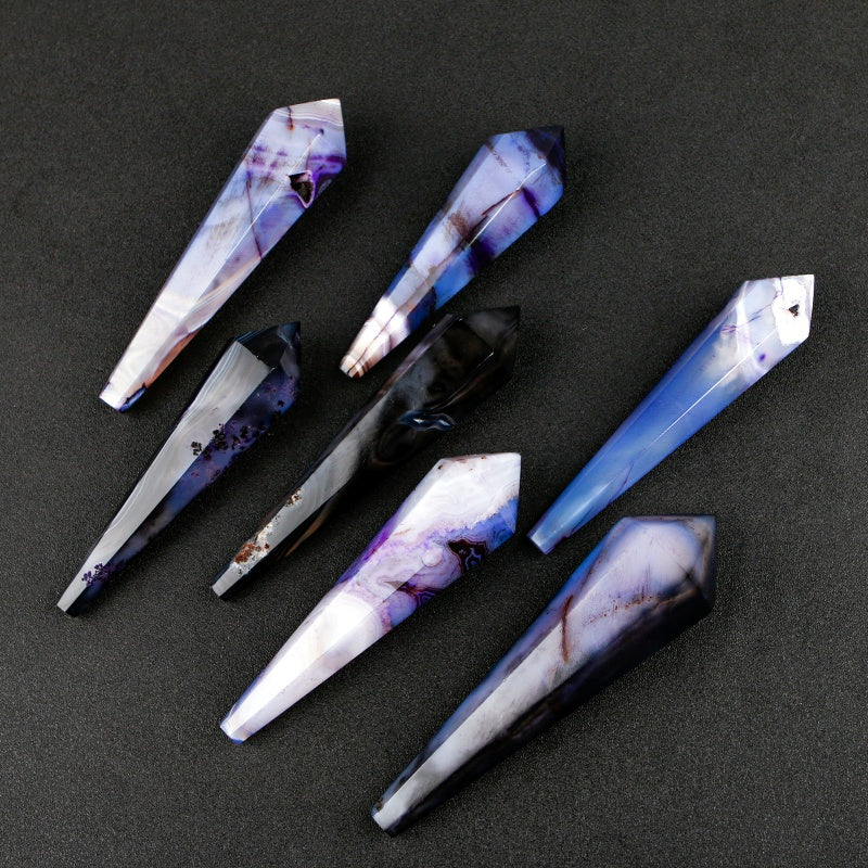 Natural Agate scepter Heal ing Gemstone Home Decor