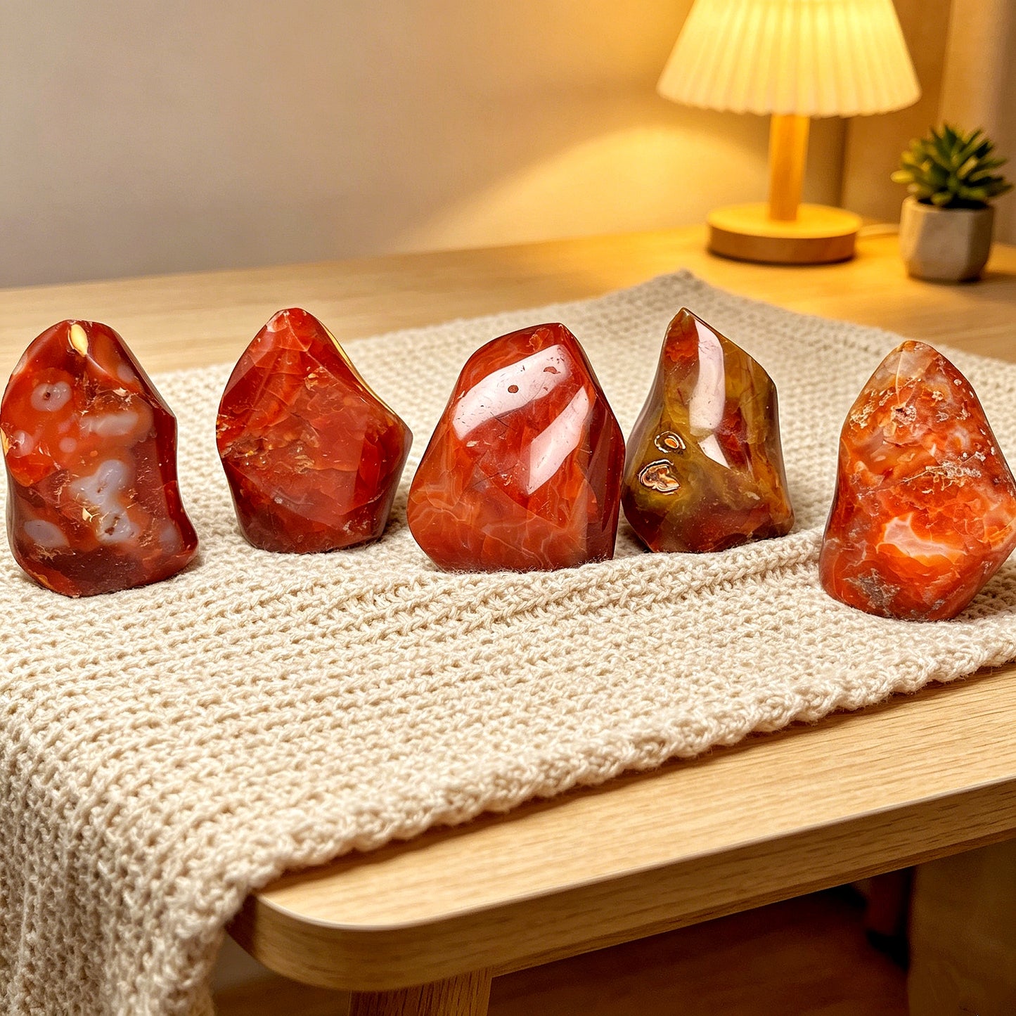 Natural Red agate carved torch Heal ing Gemstone Home Decor