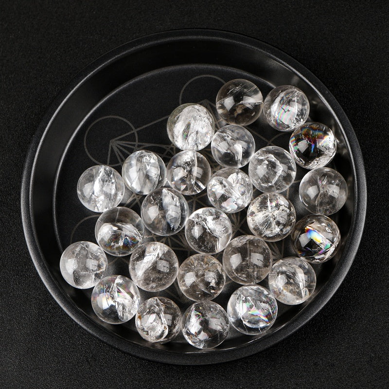 Natural Sparkling white crystal ball Heal ing Gemstone Home Decor