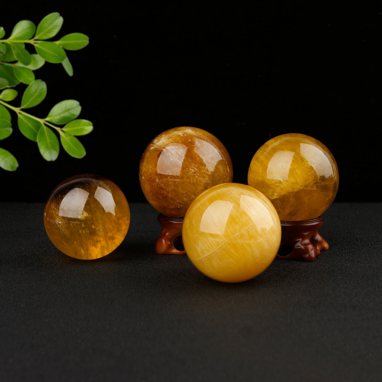 Natural Purple yellow fluorite ball Heal ing Gemstone Home Decor